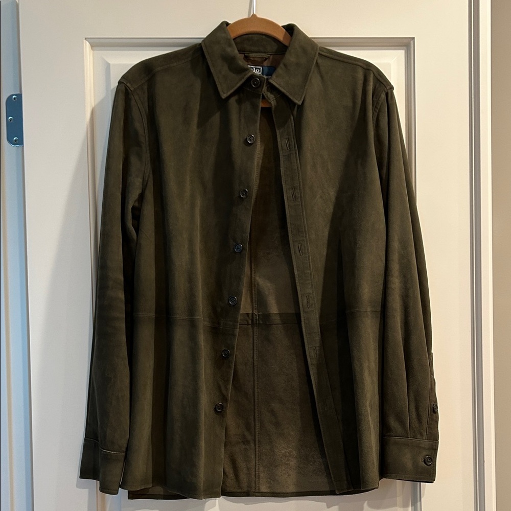 Polo Ralph Lauren Dark Green Suede Shirt Jacket